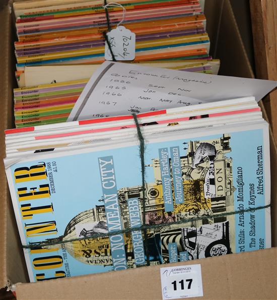Encounter magazine, copies from 1956, 65, 66, 67, 68, 79, 80, 82, 87, 88, 89, and 1990  (56)